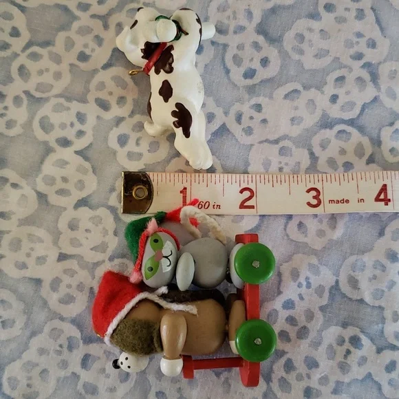 2 Christmas Ornaments Cat Ornament Dog Ornament - Picture 13 of 14